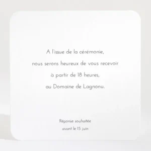 Carton d'invitation mariage Corse*Faire-part Elégant Online