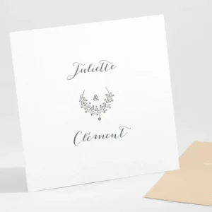 Carton d'invitation mariage Boheme chic*Faire-part Elégant Sale