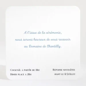 Carton d'invitation mariage Tendre Floraison*Faire-part Elégant Discount