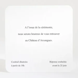 Carton d'invitation mariage Cherry cherry*Faire-part Elégant Best