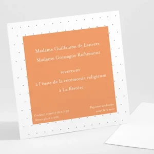Carton d'invitation mariage Coeur origami*Faire-part Elégant Sale