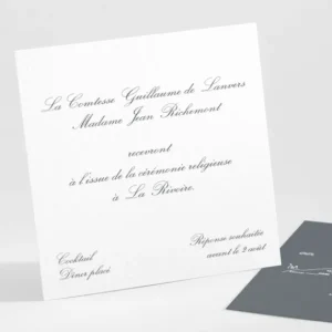 Carton d'invitation mariage Traditionnel*Faire-part Elégant Clearance