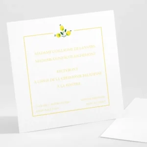 Carton d'invitation mariage Liberty framboises*Faire-part Elégant New