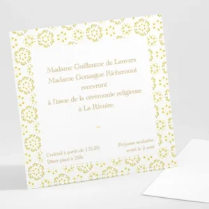 Carton d'invitation mariage Petit liberty etoiles*Faire-part Elégant Best