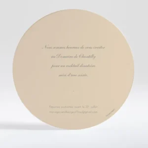 Carton d'invitation mariage Poesie doree*Faire-part Elégant Discount