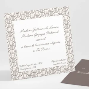 Carton d'invitation mariage Pattern tendance vague*Faire-part Elégant Fashion