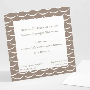 Carton d'invitation mariage Joli sourire*Faire-part Elégant Outlet