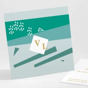 Carton d'invitation mariage Eightees*Faire-part Elégant Best
