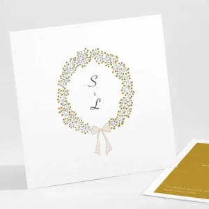 Carton d'invitation mariage Bel amour*Faire-part Elégant Sale