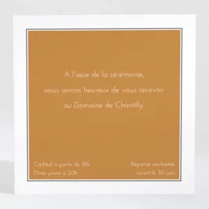 Carton d'invitation mariage Herbier*Faire-part Elégant Outlet