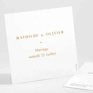 Carton d'invitation mariage Cliche*Faire-part Elégant Hot