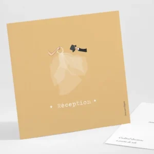 Carton d'invitation mariage Normandie*Faire-part Elégant Fashion