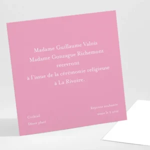 Carton d'invitation mariage Lauriers*Faire-part Elégant Hot