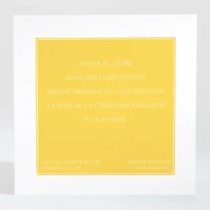 Carton d'invitation mariage Mimosa*Faire-part Elégant New