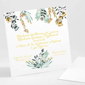 Carton d'invitation mariage Millefeuille*Faire-part Elégant Best
