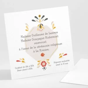 Carton d'invitation mariage Casino*Faire-part Elégant Best