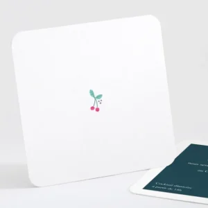 Carton d'invitation mariage Cherry cherry vif*Faire-part Elégant Hot