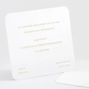 Carton d'invitation mariage Tradi triptyque couleur*Faire-part Elégant Online