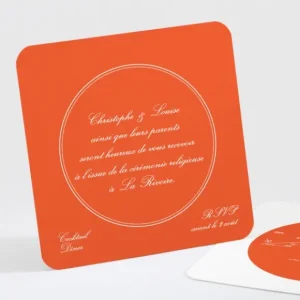 Carton d'invitation mariage Medaillon elegant*Faire-part Elégant Online