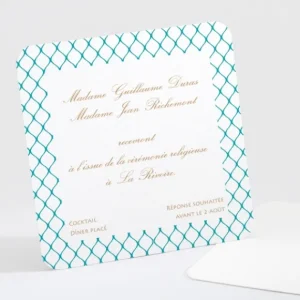 Carton d'invitation mariage Destin croise*Faire-part Elégant Online