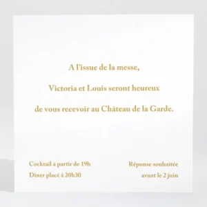 Carton d'invitation mariage Eightees*Faire-part Elégant Best