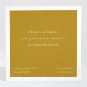 Carton d'invitation mariage Bel amour*Faire-part Elégant Sale