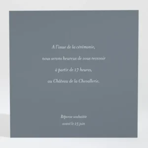 Carton d'invitation mariage Vendee*Faire-part Elégant Fashion