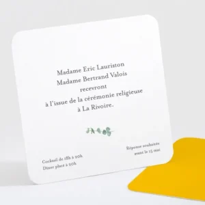 Carton d'invitation mariage Eucalyptus*Faire-part Elégant Online