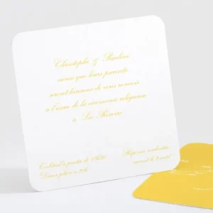 Carton d'invitation mariage Chic & sobre*Faire-part Elégant Outlet
