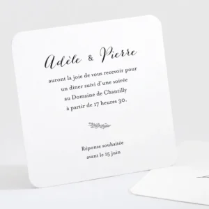 Carton d'invitation mariage Jolie fleur*Faire-part Elégant New
