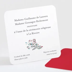 Carton d'invitation mariage Tourbillon*Faire-part Elégant Outlet