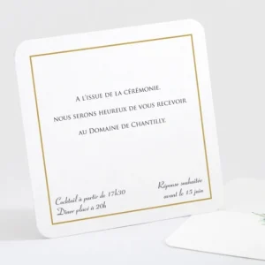 Carton d'invitation mariage Jardin tropical*Faire-part Elégant Outlet