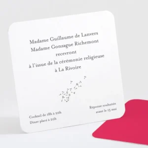 Carton d'invitation mariage Au gre du vent*Faire-part Elégant Discount