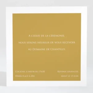 Carton d'invitation mariage Symphonie*Faire-part Elégant New