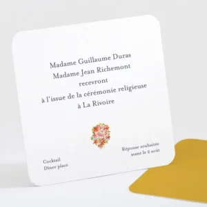 Carton d'invitation mariage Napoleon III*Faire-part Elégant Sale
