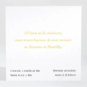 Carton d'invitation mariage Tendre Floraison*Faire-part Elégant Discount