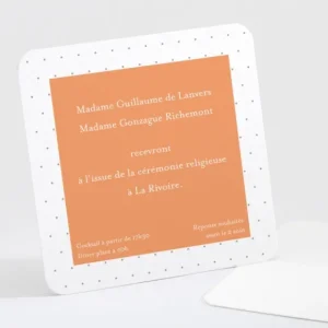 Carton d'invitation mariage Coeur origami*Faire-part Elégant Sale