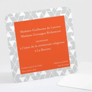Carton d'invitation mariage Etoiles scandinaves*Faire-part Elégant Best
