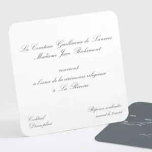 Carton d'invitation mariage Traditionnel*Faire-part Elégant Clearance
