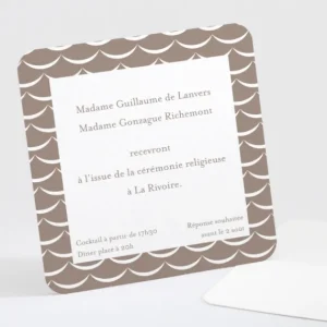 Carton d'invitation mariage Joli sourire*Faire-part Elégant Outlet