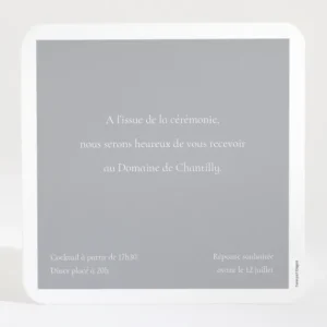 Carton d'invitation mariage Eternite*Faire-part Elégant Online