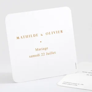 Carton d'invitation mariage Cliche*Faire-part Elégant Hot