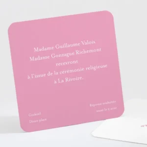 Carton d'invitation mariage Lauriers*Faire-part Elégant Hot