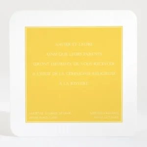 Carton d'invitation mariage Mimosa*Faire-part Elégant New