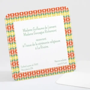 Carton d'invitation mariage Geometrique*Faire-part Elégant Outlet
