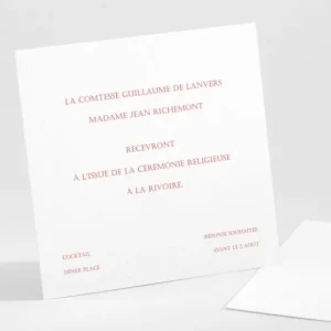 Carton d'invitation mariage Tradi triptyque couleur*Faire-part Elégant Online