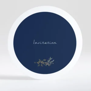 Carton d'invitation mariage Feuille d'or*Faire-part Elégant New