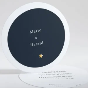 Carton d'invitation mariage Poudre d'or*Faire-part Elégant Hot