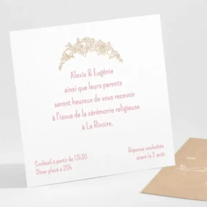 Carton d'invitation mariage Jolie grappe*Faire-part Elégant Outlet