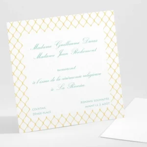 Carton d'invitation mariage Destin croise*Faire-part Elégant Online